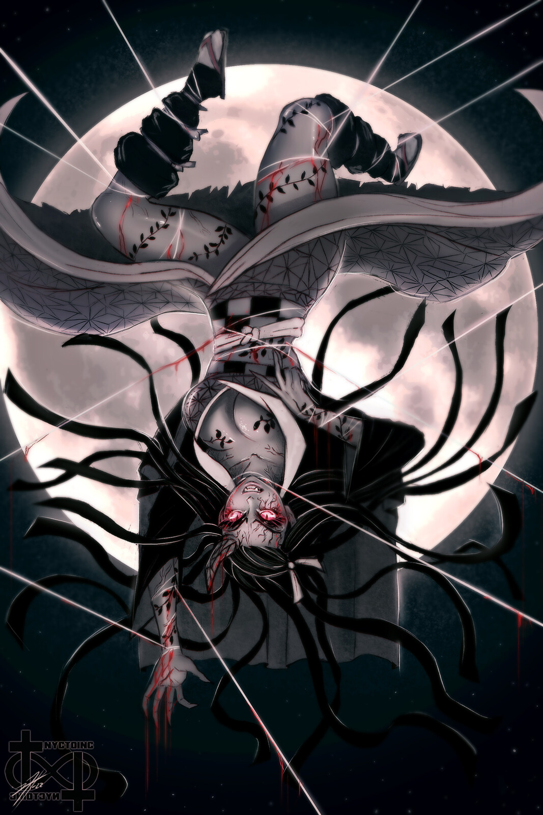 💀🖤 Nezuko - Lunar Ties "sketch" 🖤💀 