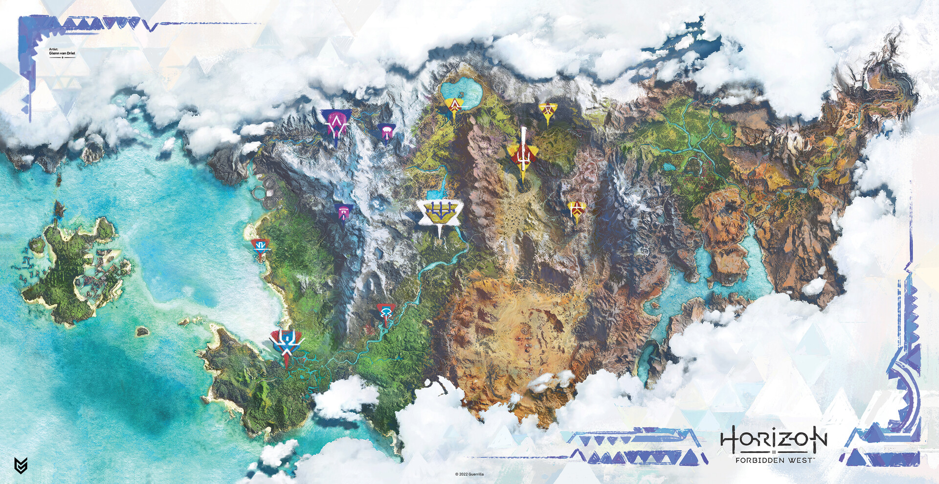 Forbidden west карта