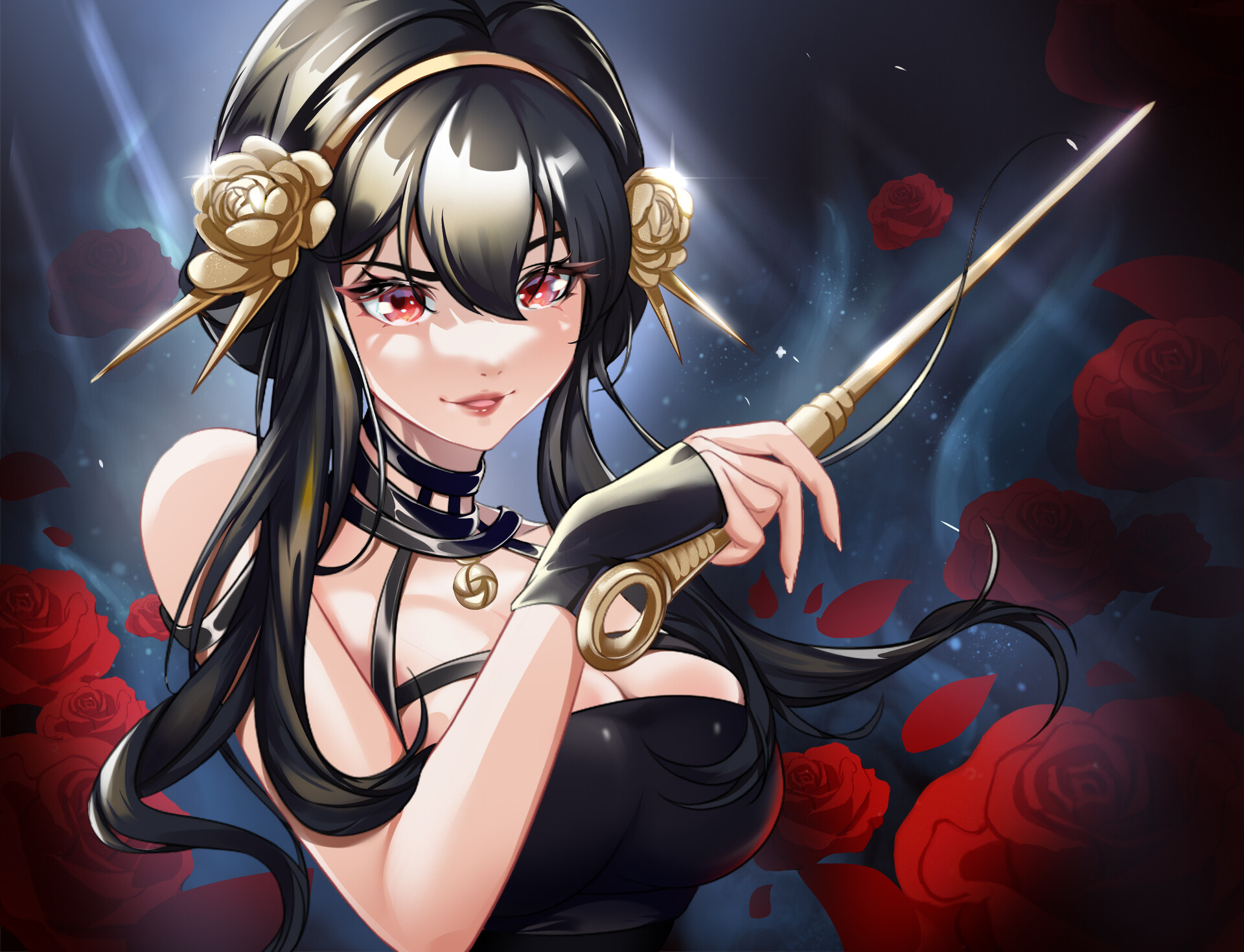 Red Eyes Black Hair Yor Forger Anime Girl HD Spy x Family Wallpapers, HD  Wallpapers