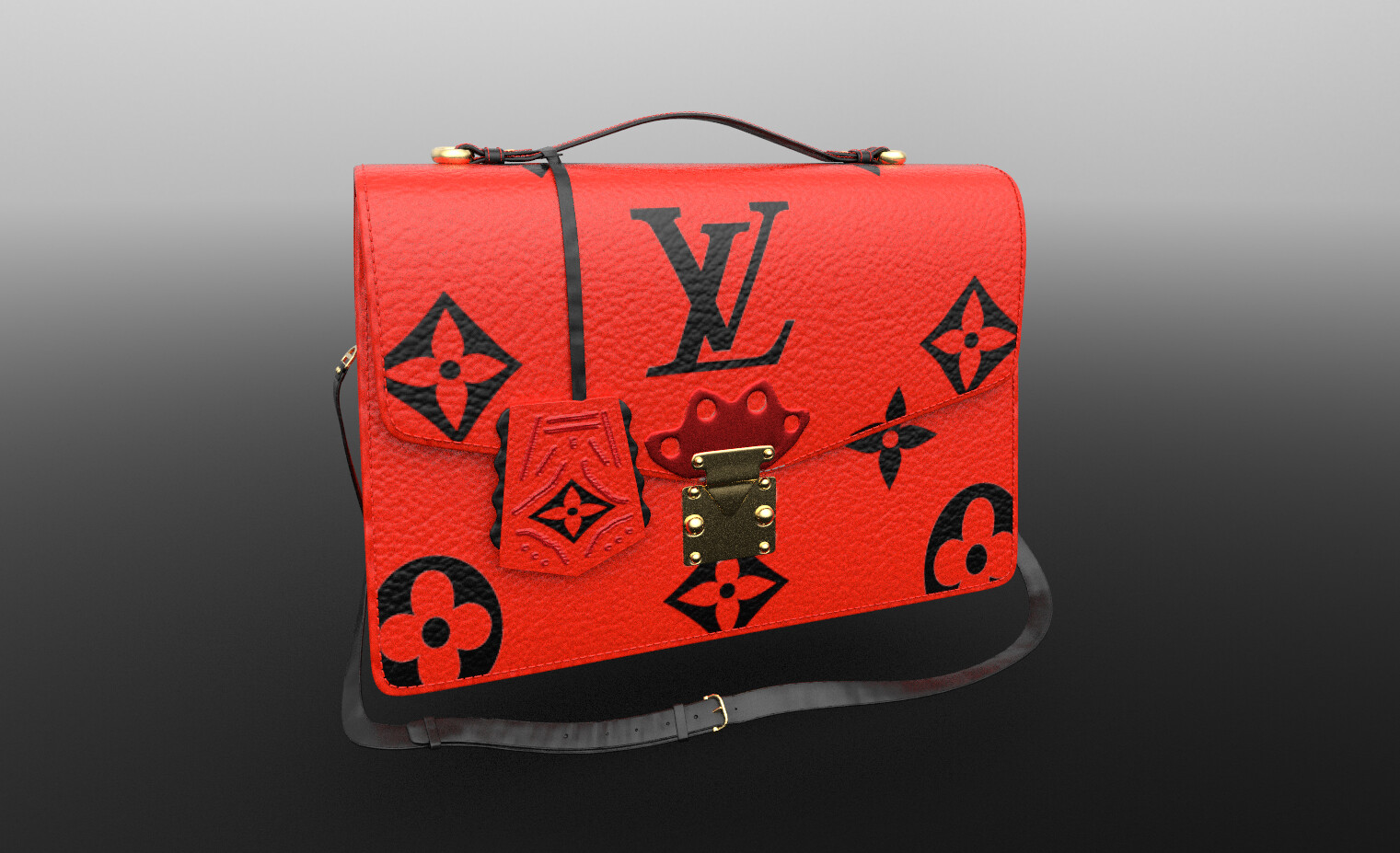 ArtStation - Louis Vuitton Alma bb handbag