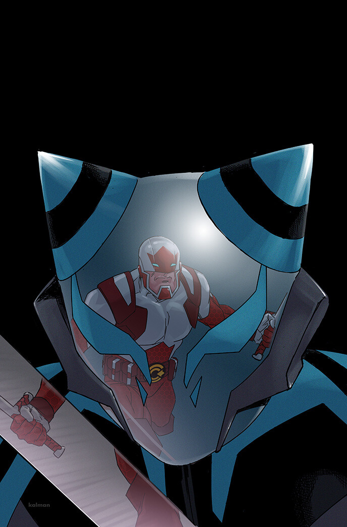Cover art for Captain Canuck issue 7. Maybe my favorite of them all? If only that I depicted exactly what was in my head.