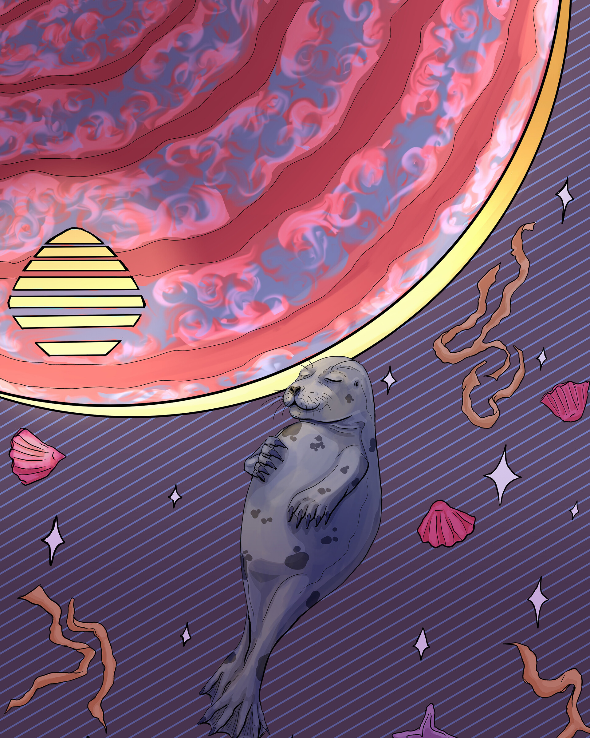 ArtStation - Astro Beach Print Design