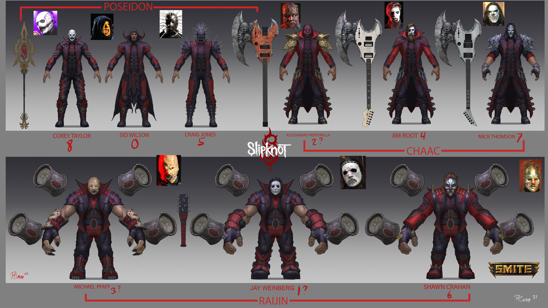 ArtStation Smite Slipknot Crossover