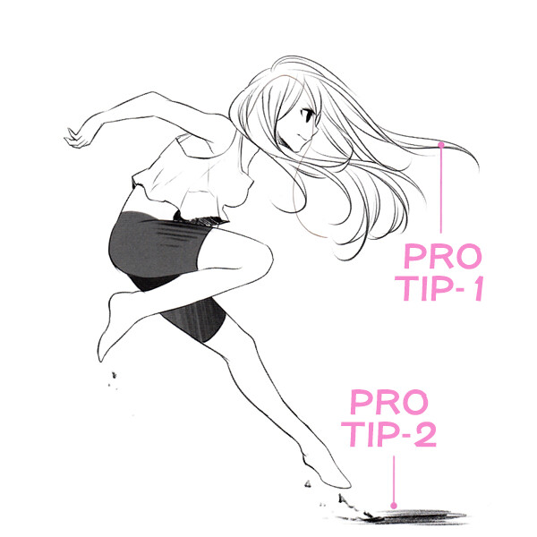 Anime Girl Poses - Female jumping pose