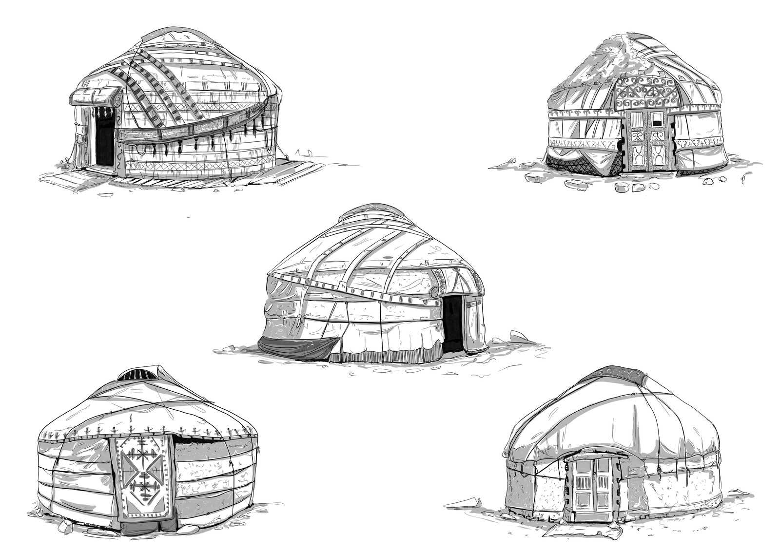 Mongolian Natural Architecture (yurts)
