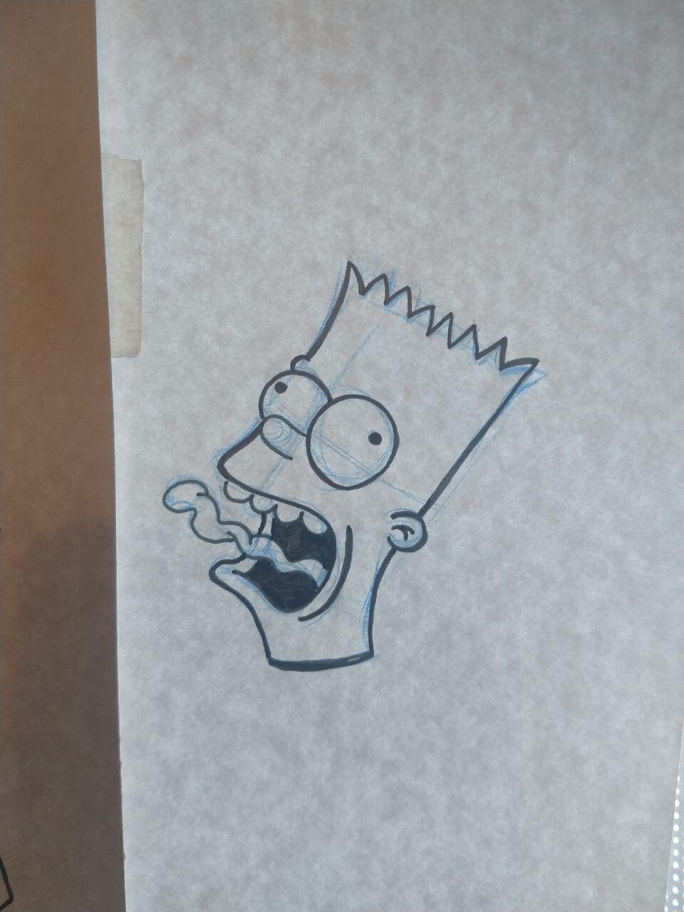 ArtStation - Bart screaming - Flash tattoo