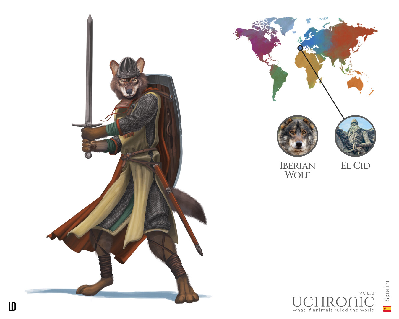 From Spain, El Cid, warrior and leader of his troops, as another animal that hunt in group… the Iberian wolf.