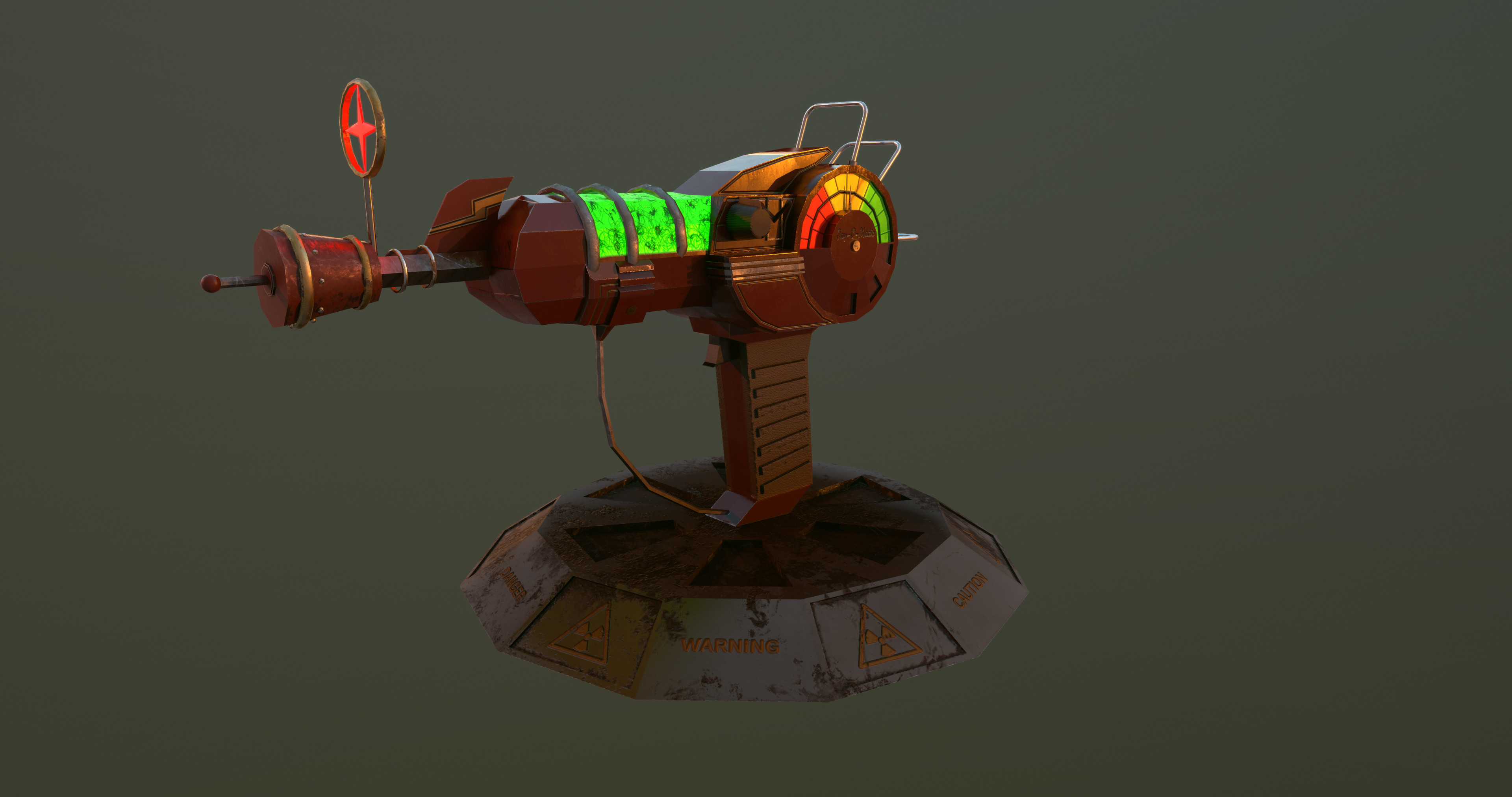 Low Poly Raygun in Marmoset