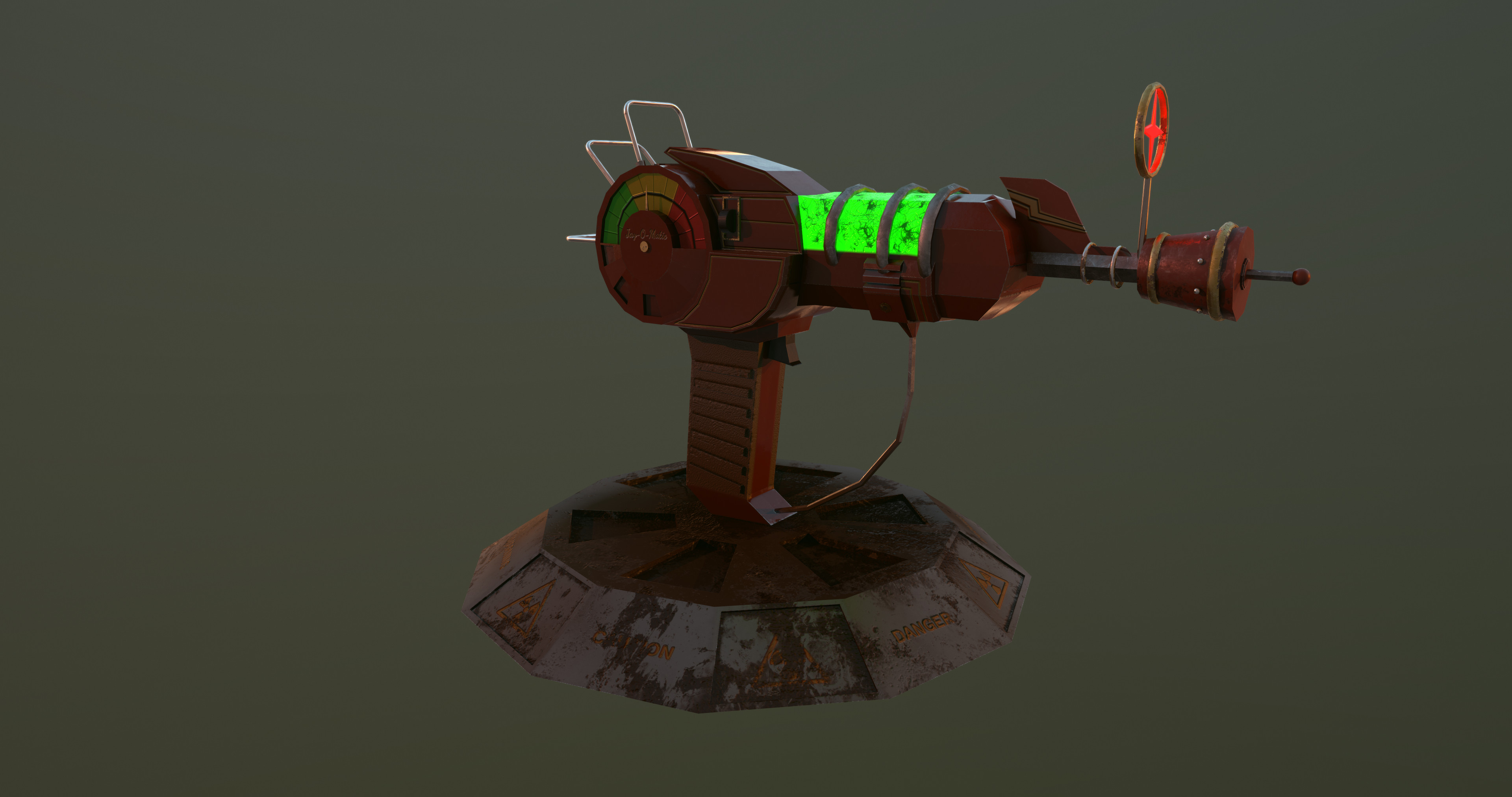 Low Poly Raygun in Marmoset