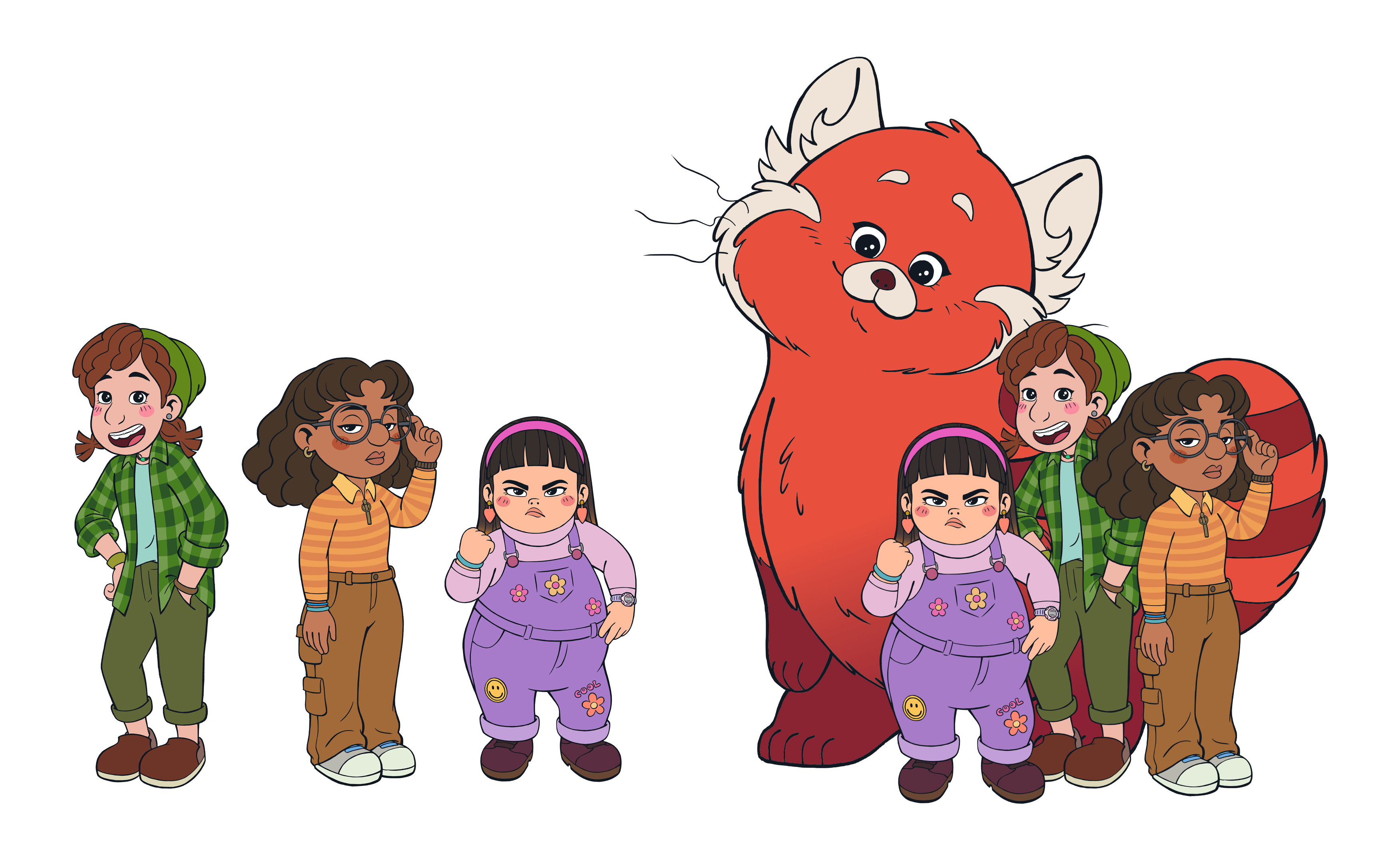 red characters