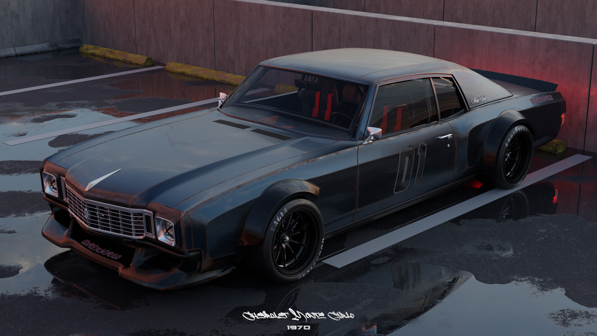 ArtStation - Chevrolet Monte Carlo 1970 - LS V12