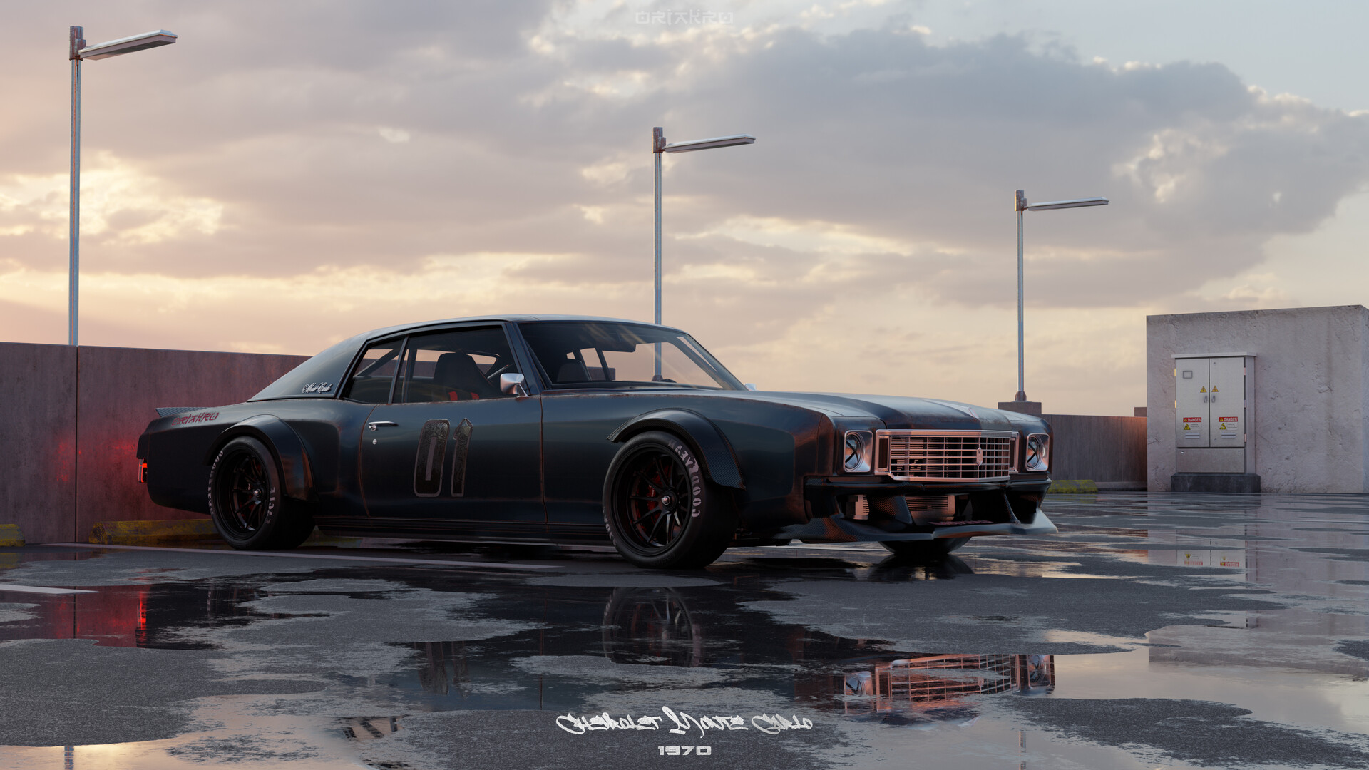 ArtStation - Chevrolet Monte Carlo 1970 - LS V12