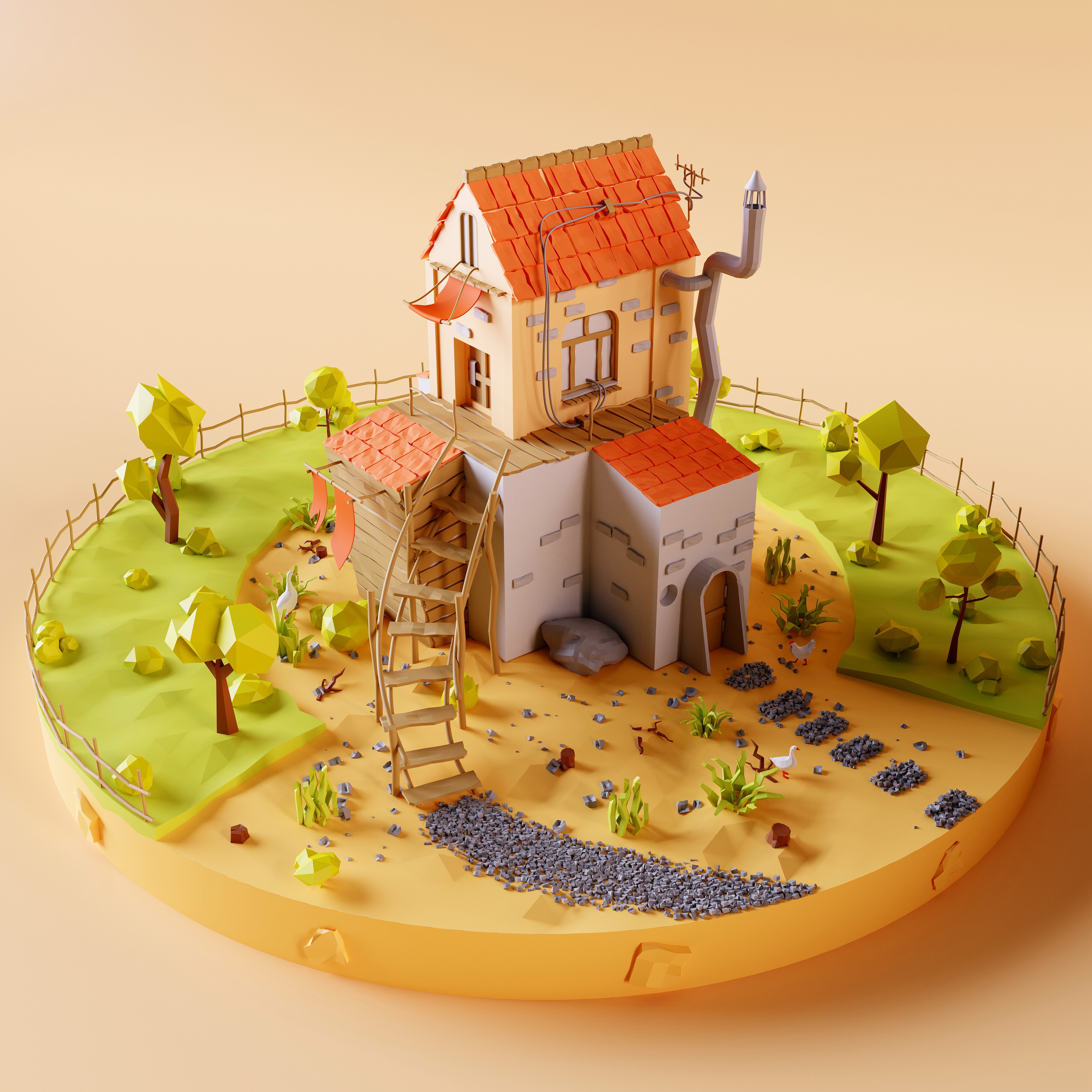 The original inspiration by Hamid Bahrami. Check out his work on BlenderArtists.org https://blenderartists.org/u/hamid_bahrami/activity/portfolio and on Instagram https://www.instagram.com/hamidbahrami3d/
