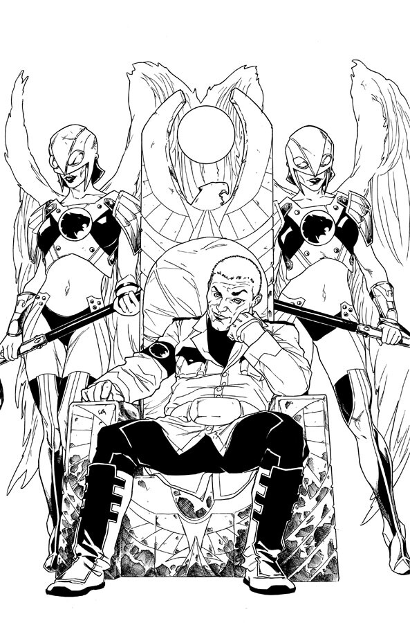 Original inked art for R.E.B.E.L.S. issue 17