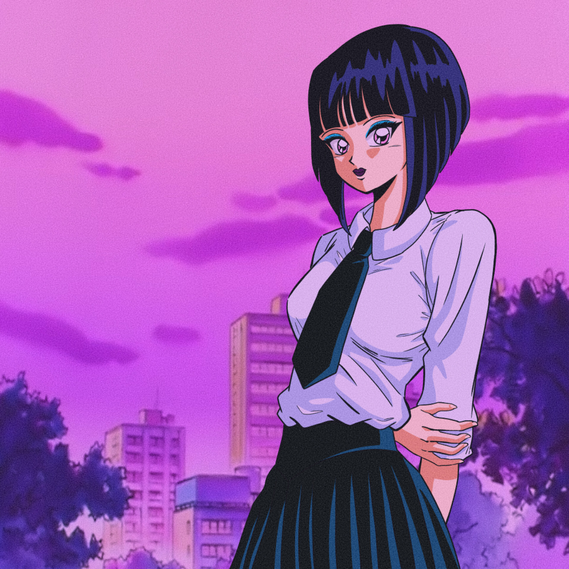 Create retro city pop 90s 80s anime illustration by Apradipta  Fiverr