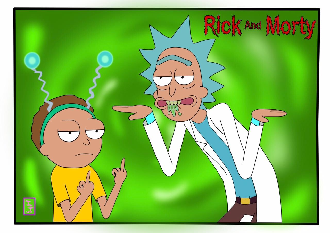 Wallpaper  Rick and Morty green middle finger 1920x1080  shem  1336881   HD Wallpapers  WallHere