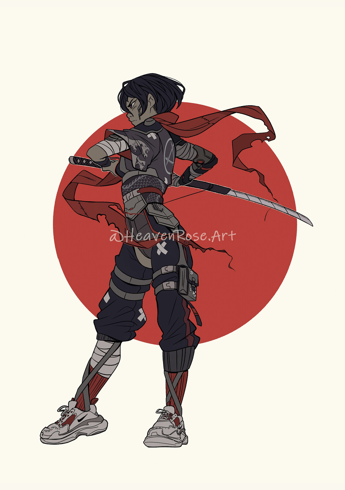 Samurai Mikasa from Shingeki No Kyojin