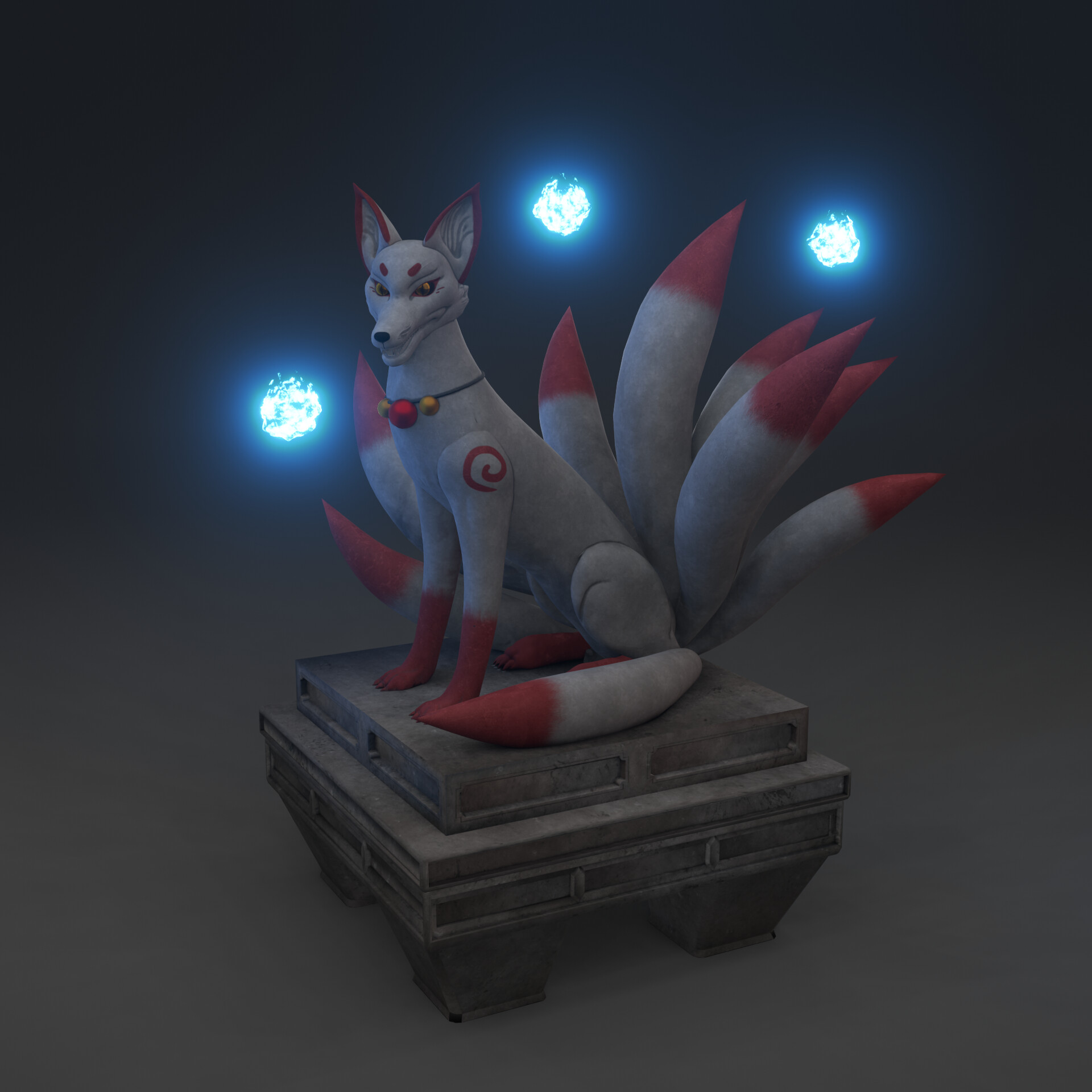 ArtStation Kitsune Statue