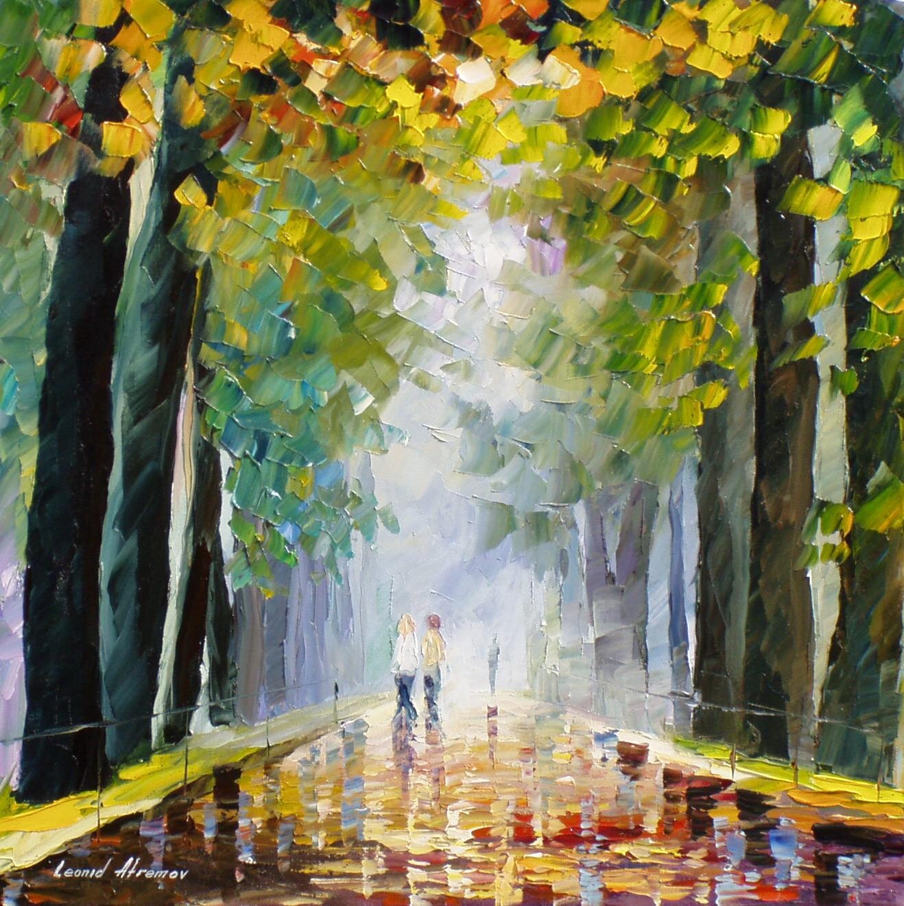 ArtStation - Best-Friends-Walking — oil painting on canvas