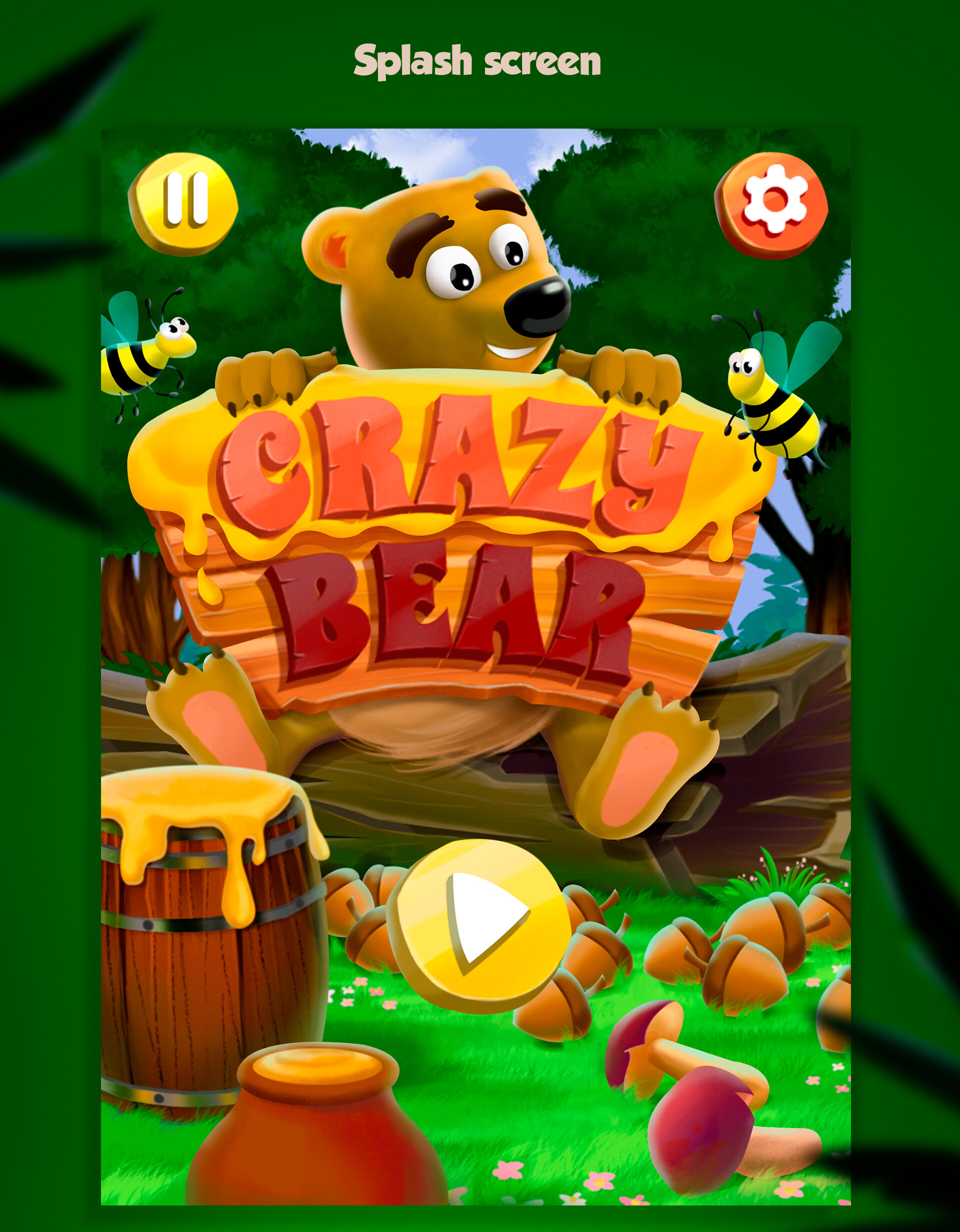 ArtStation - Crazy bear. 2D platform game