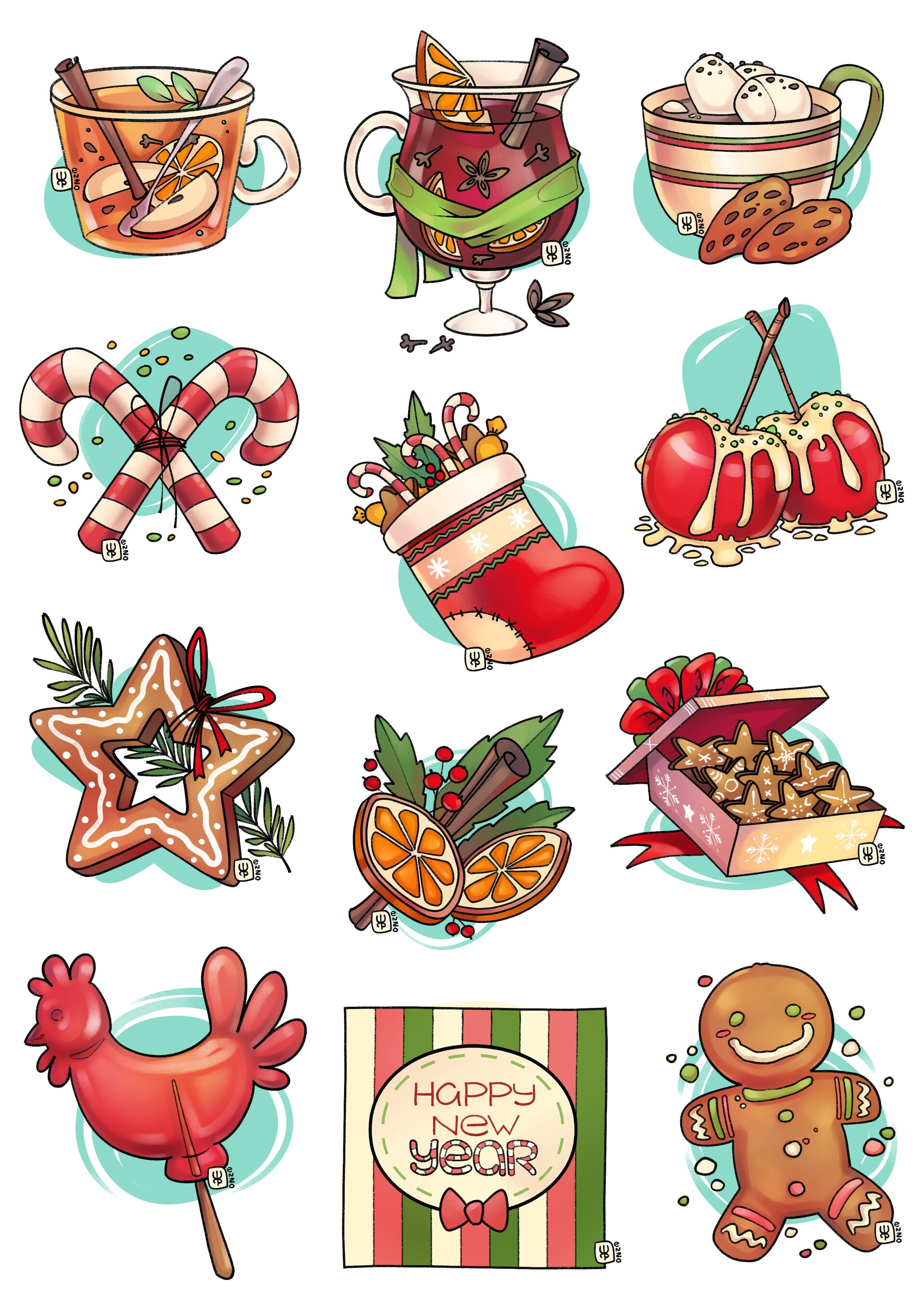 New year stickers