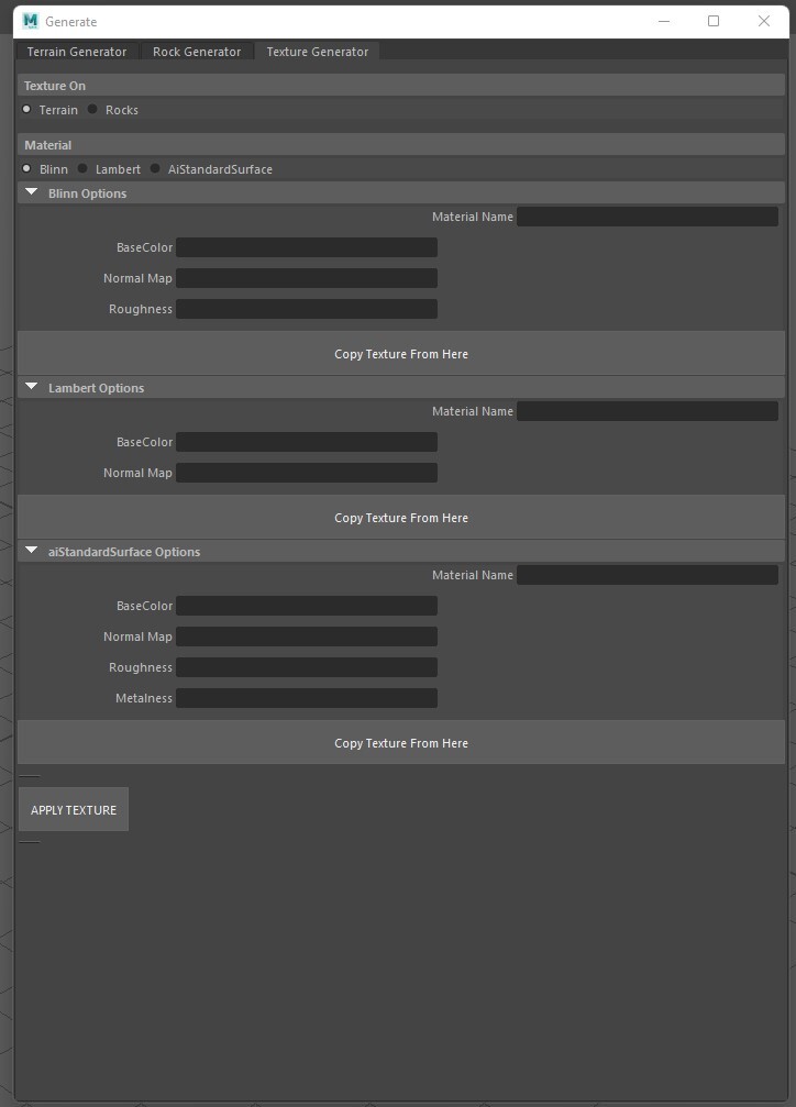 Material Generator Tab