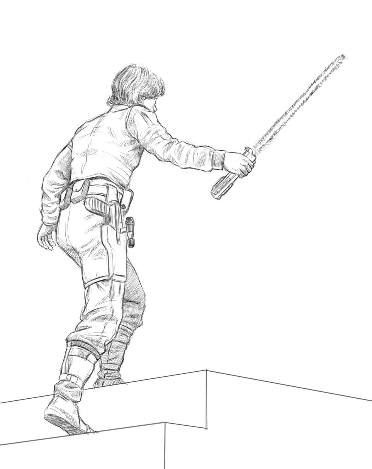 Alientrekwars: Luke Character Sketch