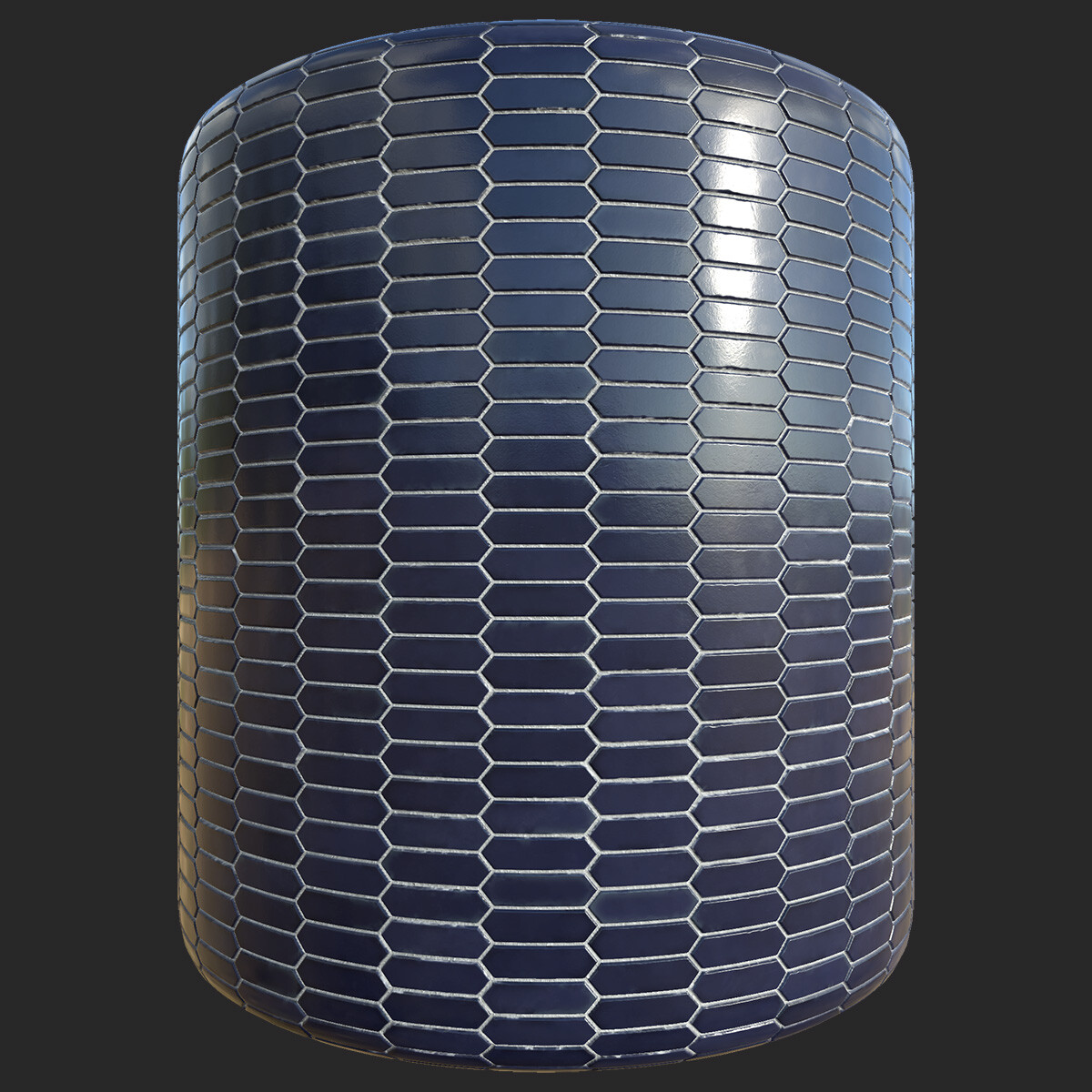 TextureCan - Elongated Diamond Ceramic Tiles (FREE PBR Texture)