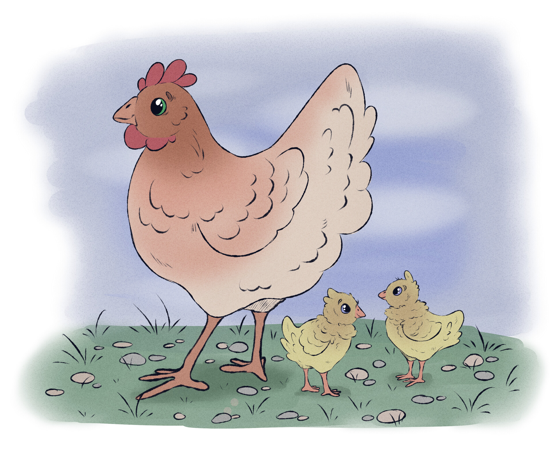 https://cdna.artstation.com/p/assets/images/images/049/724/594/large/victoria-gustavsson-chicken-mom-with-her-chicks-base-color.jpg?1653166102