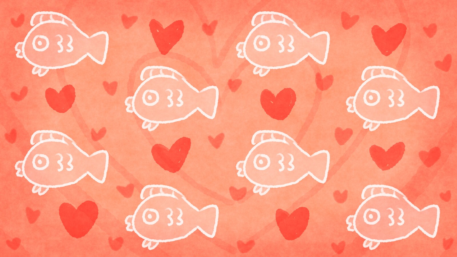 comical fish love BG