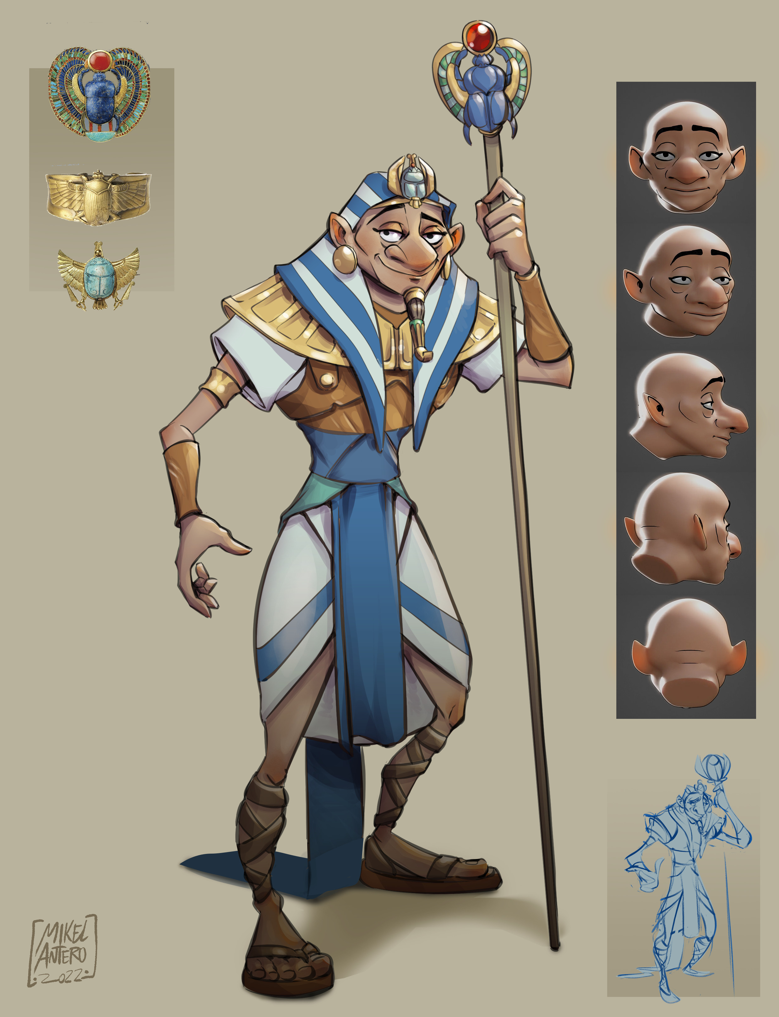 First concept approach of the character.