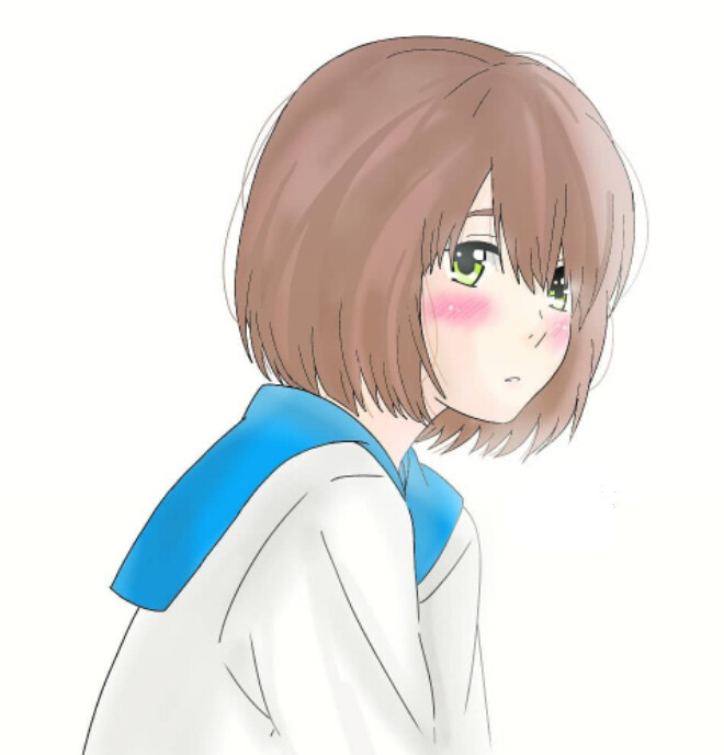 ArtStation Blushing Anime Girl