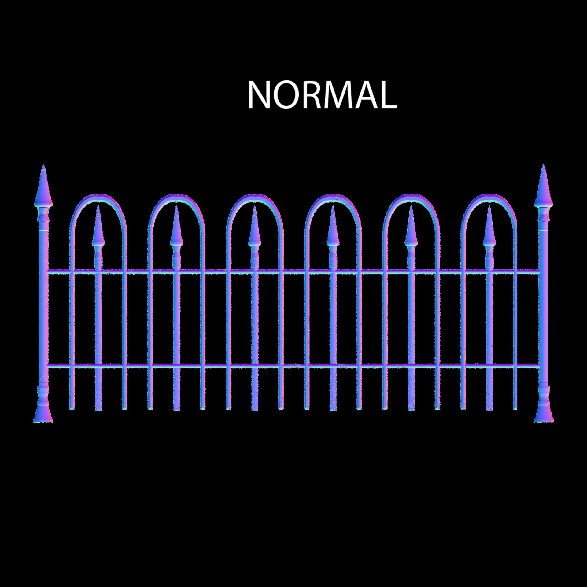 Utsav Paudel - spikes railing texture made on substance designer