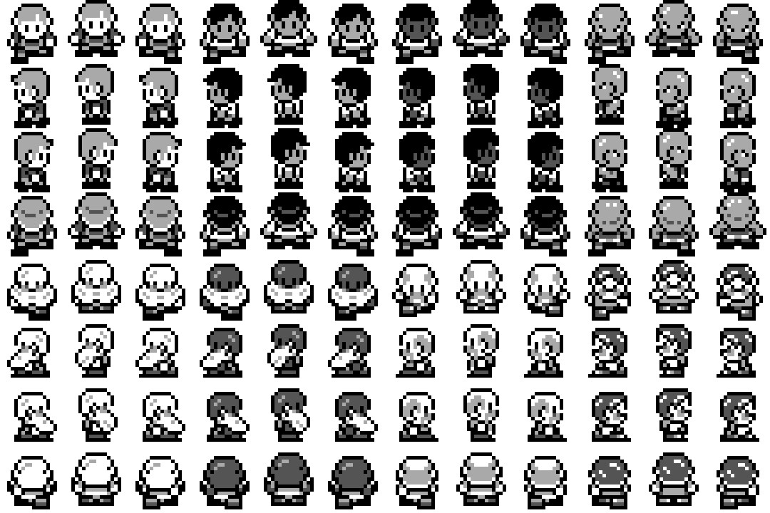 pokemon black and white character sprites