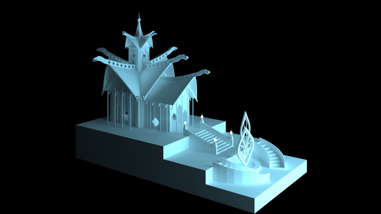 3D base of the temple