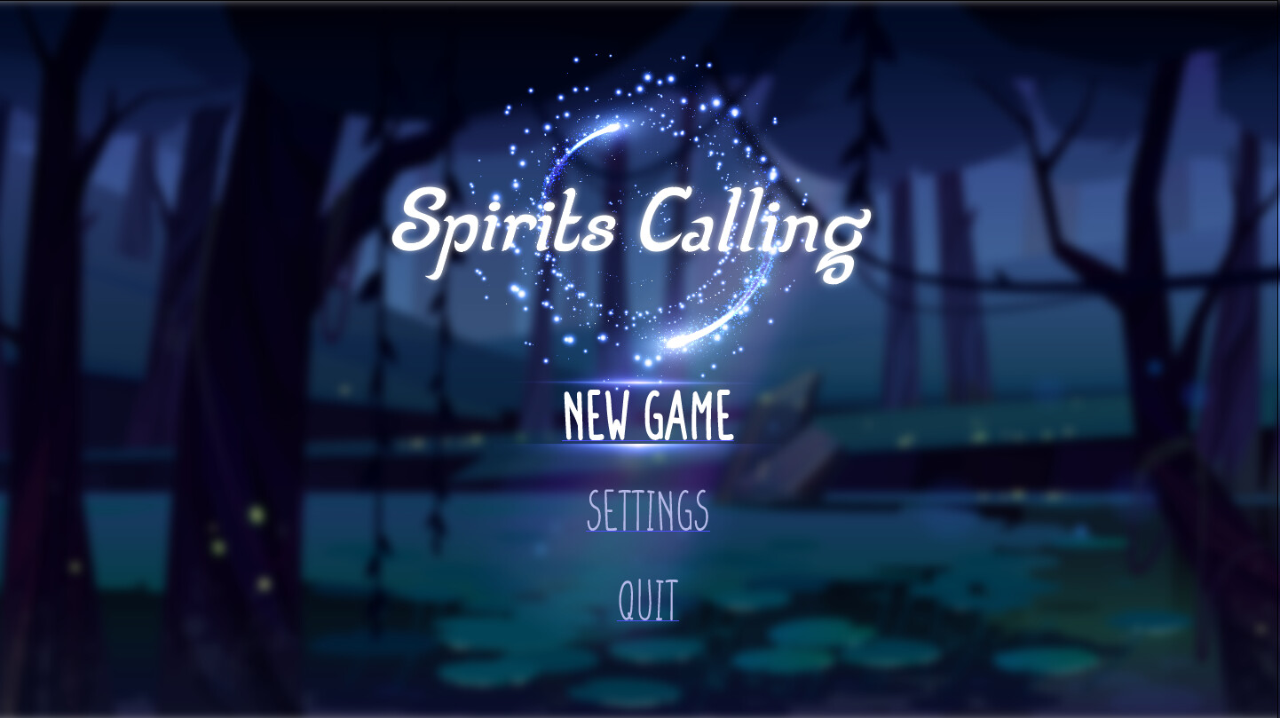 A concept piece I mocked up for the initial pass of the game's main menu. This helped inform the graphic designers of the ethereal feel we wanted for the game.