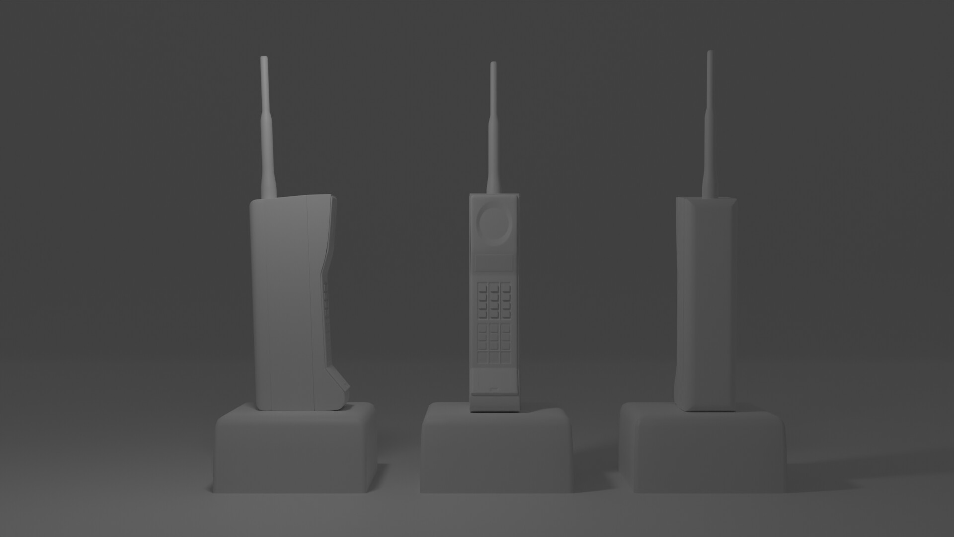 Antenne Téléphone Brique Motorola DynaTAC 3000/8800 - Pièce Détachée Vintage, Noir