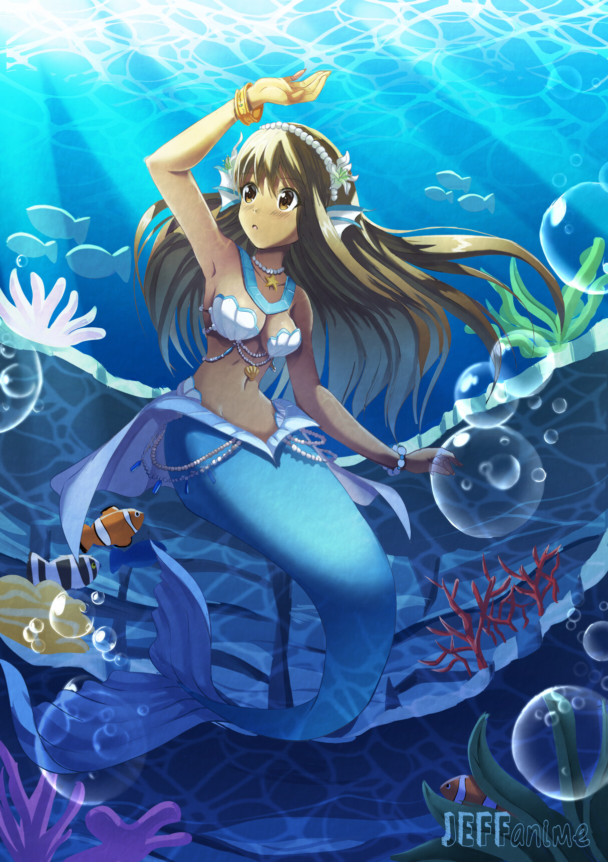 Mermaid | Anime mermaid, Mermaid drawings, Mermaid anime