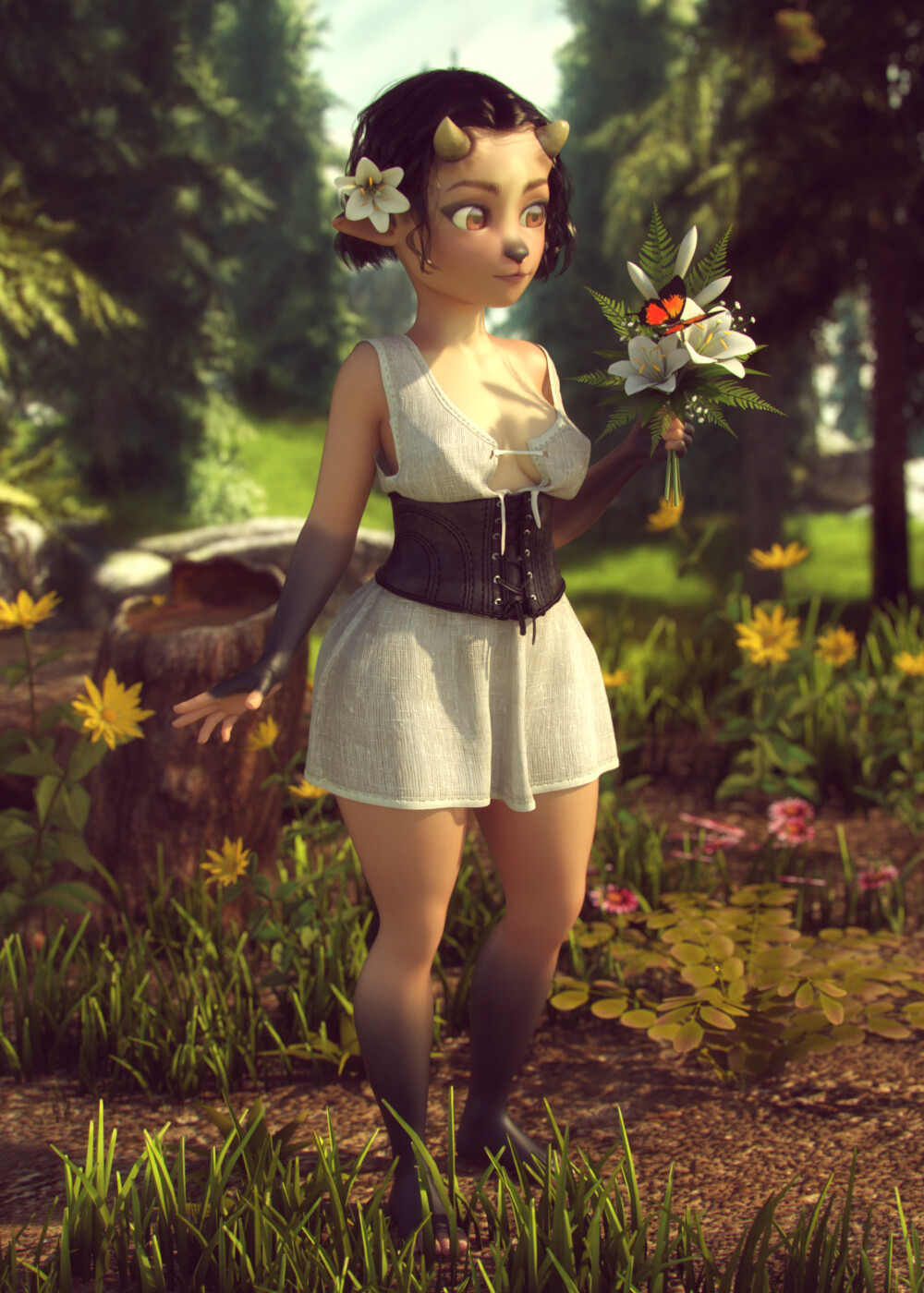 ugaromix 3d ArtStation - In the woods