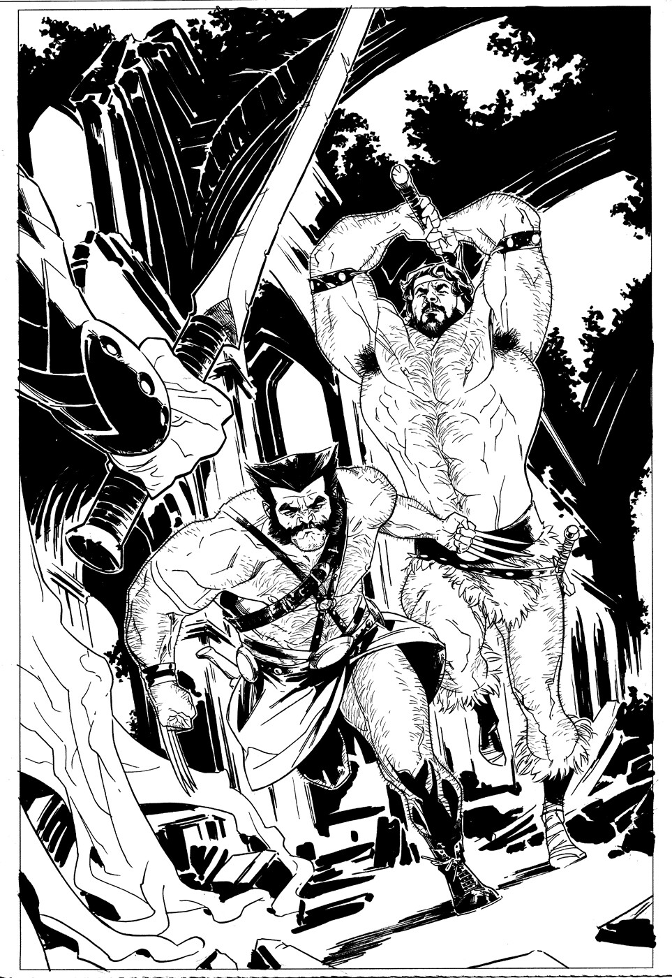 Original inked artwork for X-treme X-men issue 9