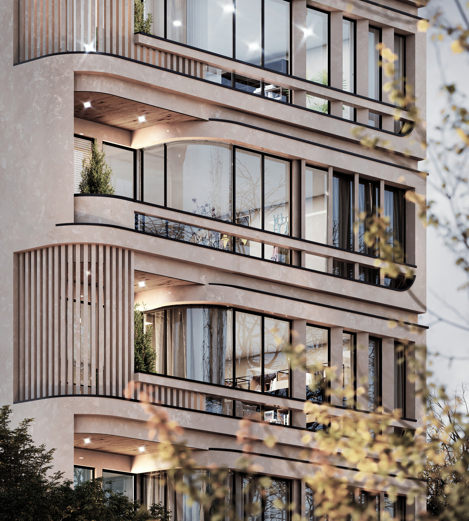 ArtStation The Curve Residential Building