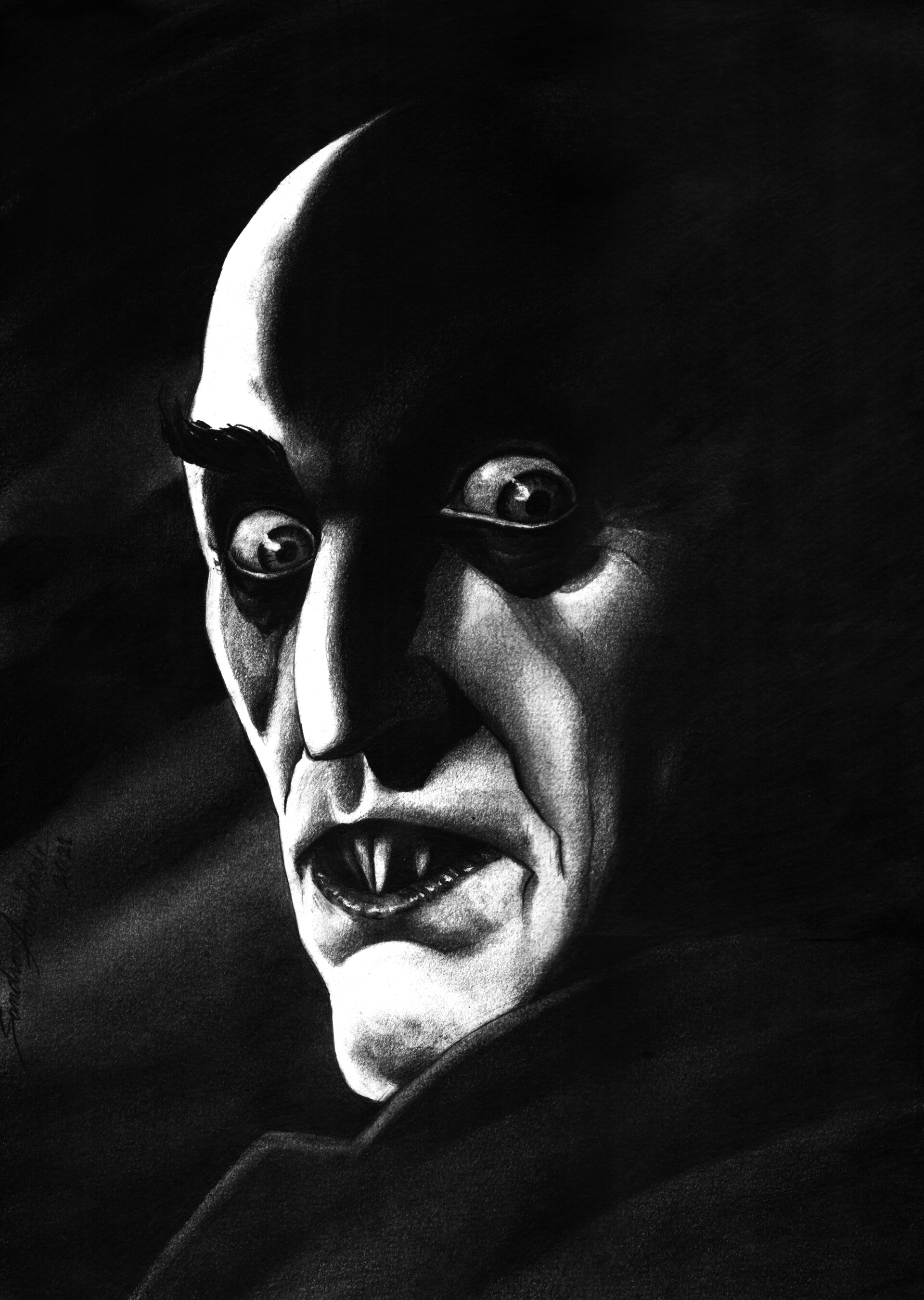 Nosferatu Face Stencil
