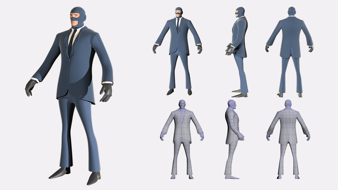Artstation team fortress 2 le spy character art