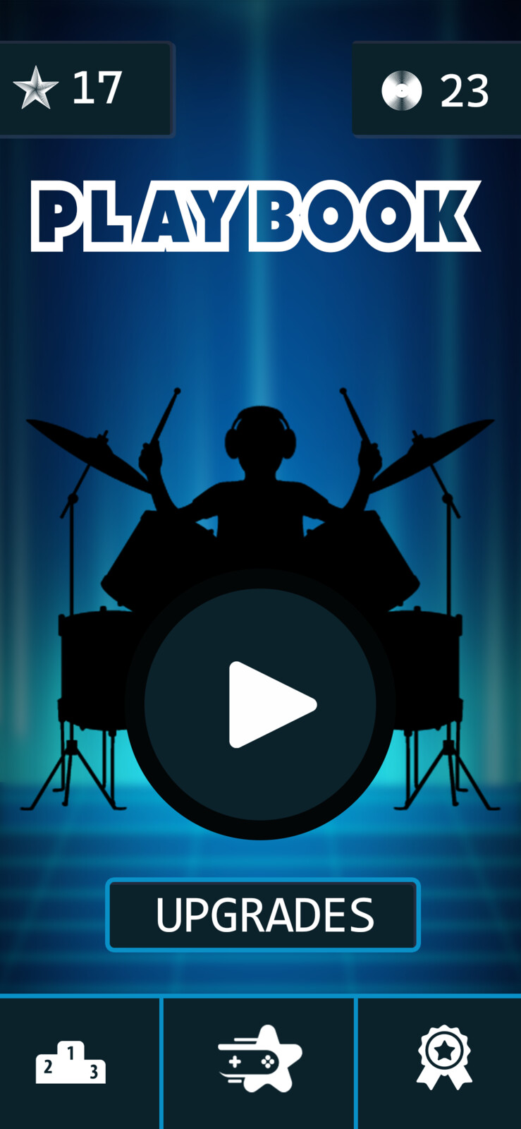 The client loved the colour scheme but asked to create a new variation rock band/dummer instead of Dj as in above screen. and play button was integrated in the drum