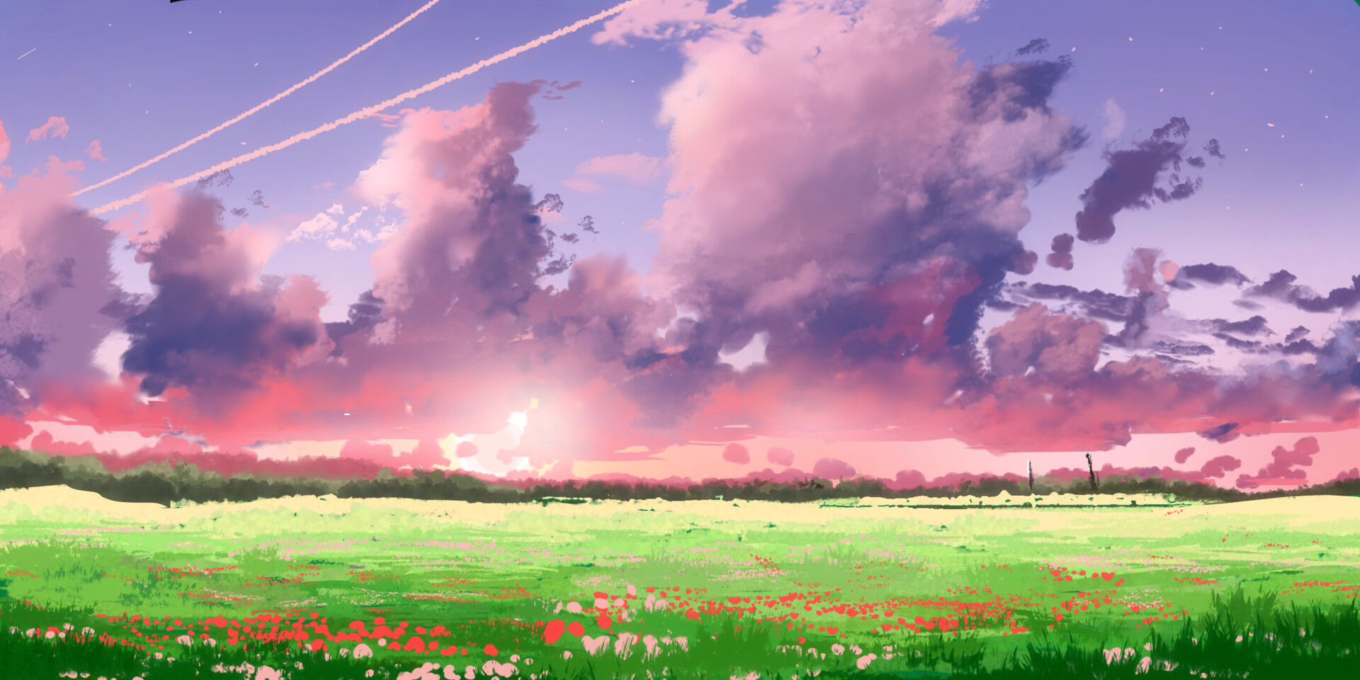ArtStation - Anime Styled Background | Sunset #1