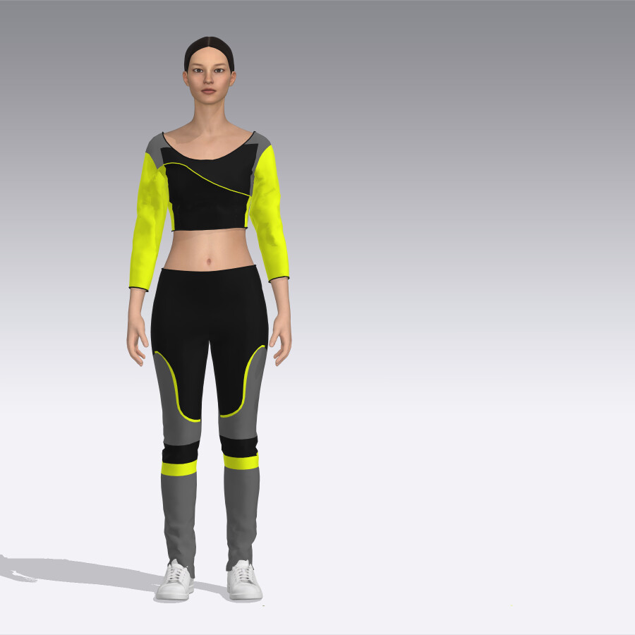 ArtStation - 3D fitness wear Digital fashion 3D clothing