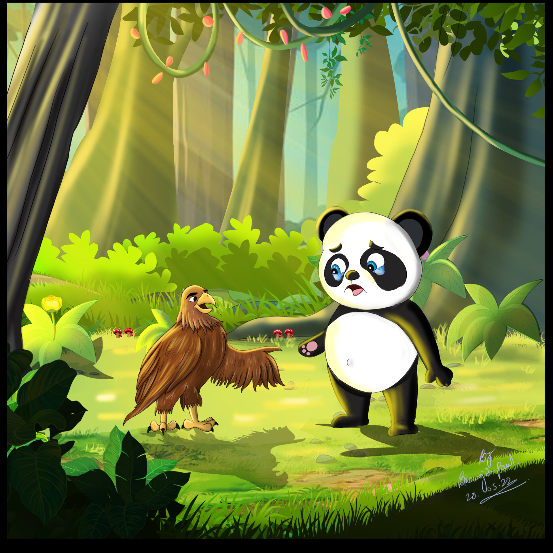 ArtStation - THE PANDA AND THE MONKEY