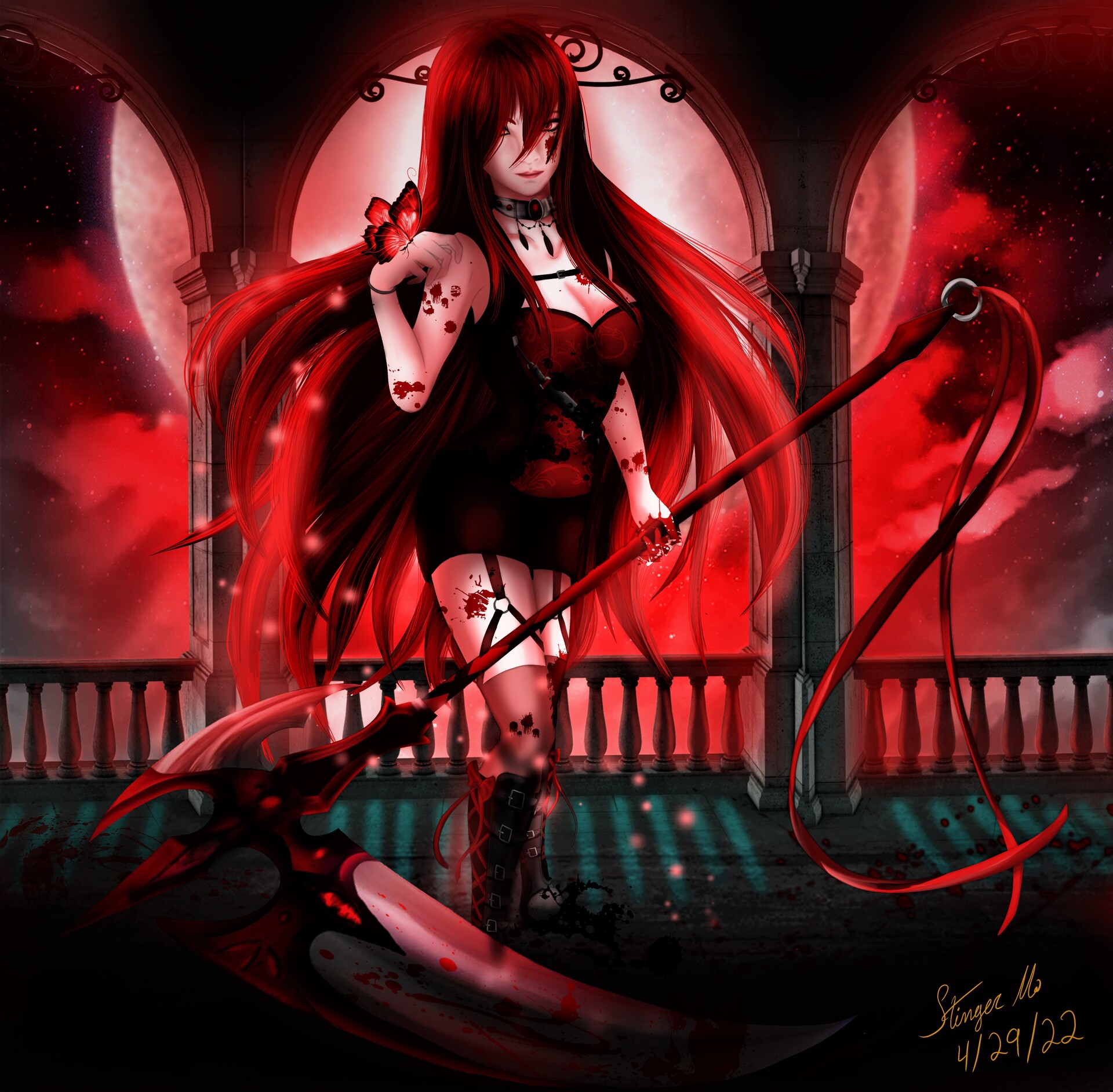 ArtStation - Scarlett Velador The Blood Angel Reaper