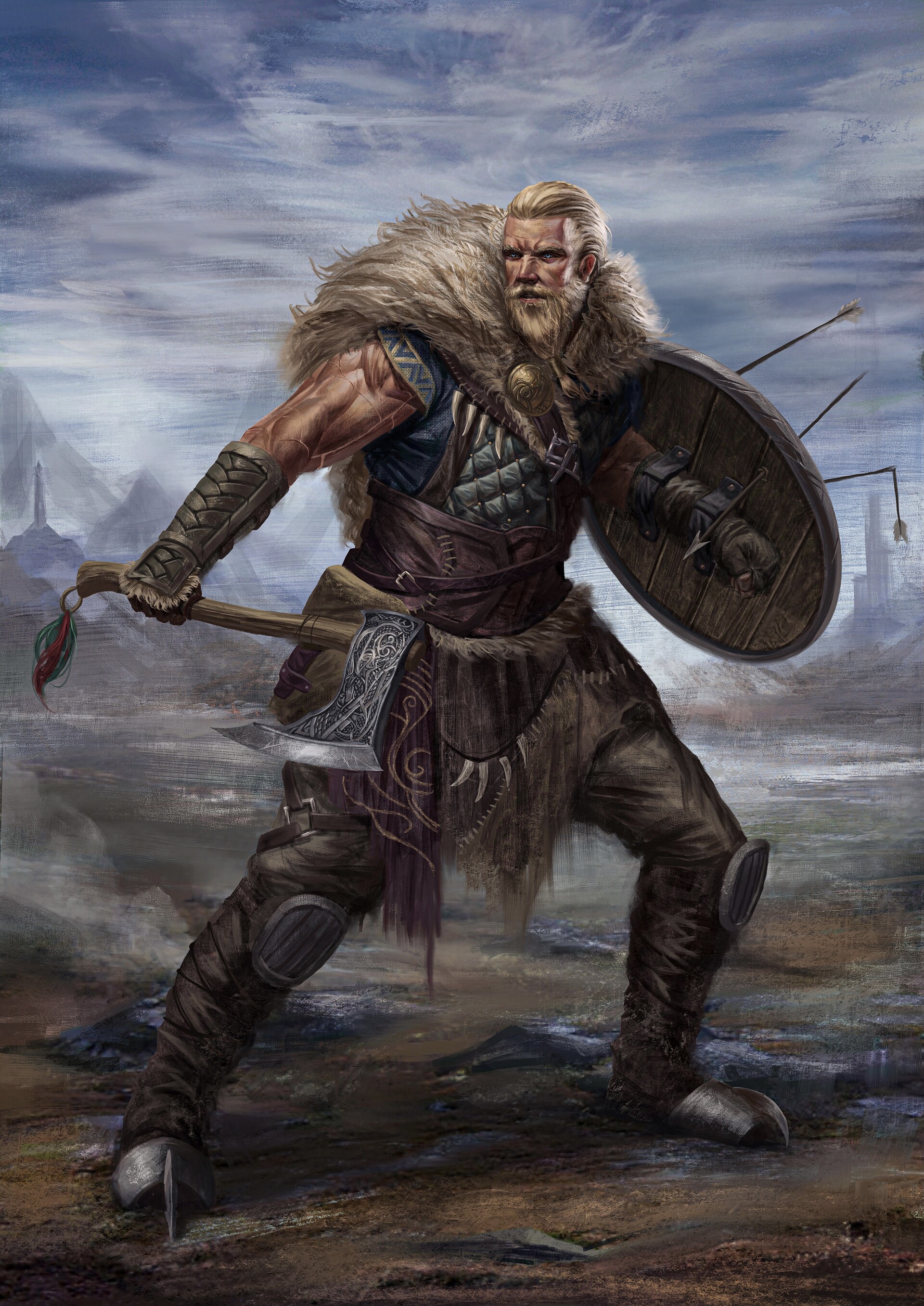 ArtStation - Artwork done for viking themed boardgame