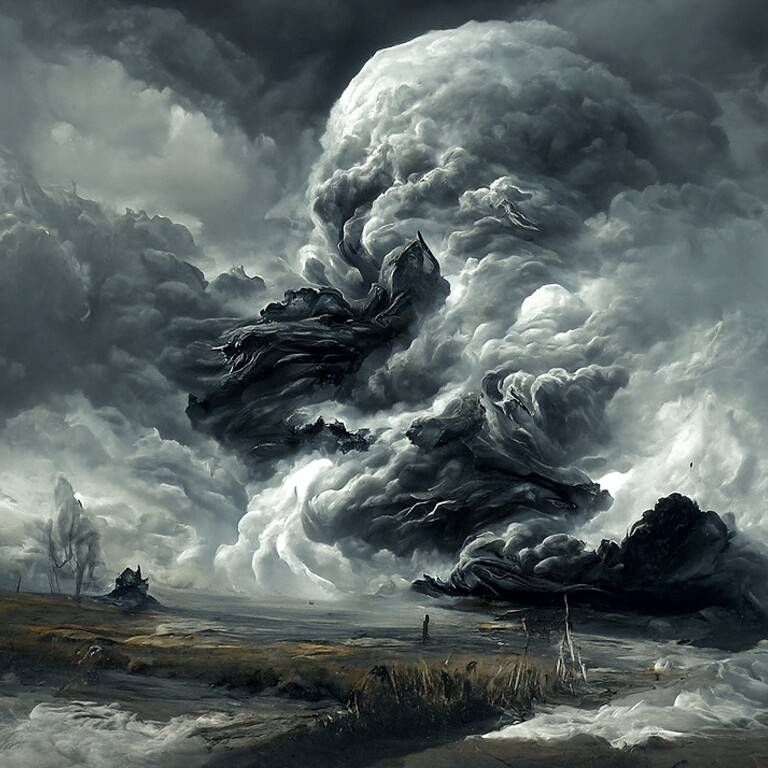 storm clouds painting